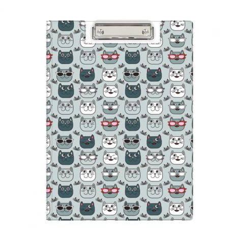 Clipboard Teczka Biurfol A4 PCV, Szare Koty